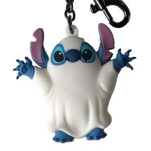 Loungefly Disney Stitch Ghost Glow In The Dark 3D Keychain NWT